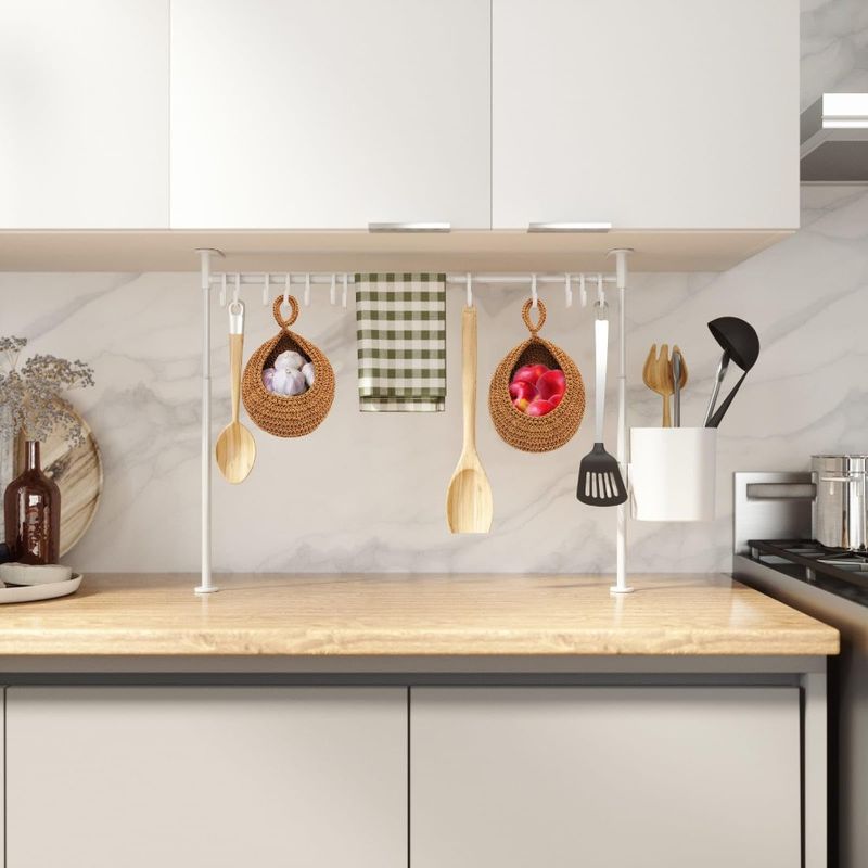 Adatto per la conservazione a goccia di frutta, cucina, cibo, Xemussa, cestino per verdure, cesto per frutta, intrecciato, montato a parete, 1 pezzo_voghion.com