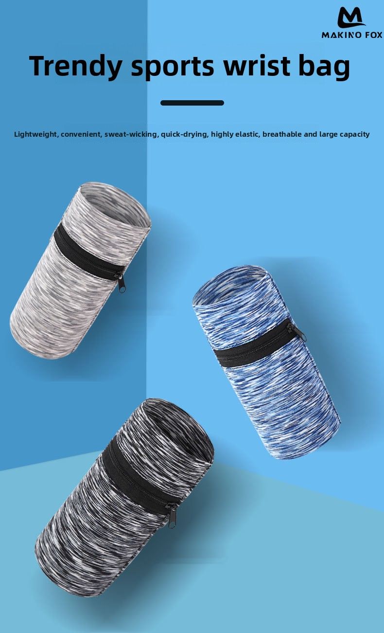 Sommer Neue Sport Handgelenk Outdoor Radfahren Laufen Arm Zipper Stil Münze Schlüssel Multi-use-Aufbewahrungstasche_voghion.com