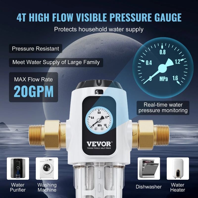 Filt Whole For House Flow Whole Filter 4 40 H Spin 4 House Micron T 3 Water MNPT Rate For Water High Down Filter Well Sediment_voghion.com