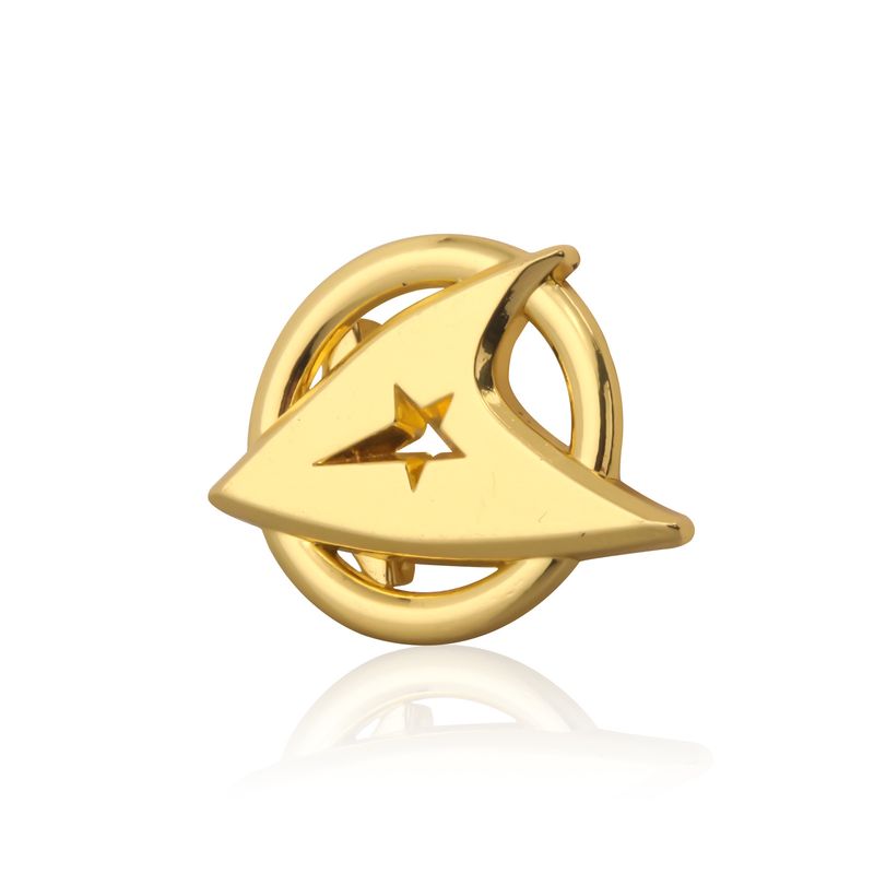 Star Trek Starship Travel Captain Rocket Alloy Brooch Badge_voghion.com
