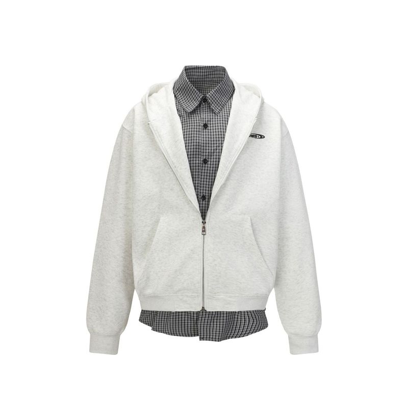 Eon Modish 25 Autunno Nuovo Stile Americano Felpa con Cappuccio Giacca Due Pezzi_voghion.com