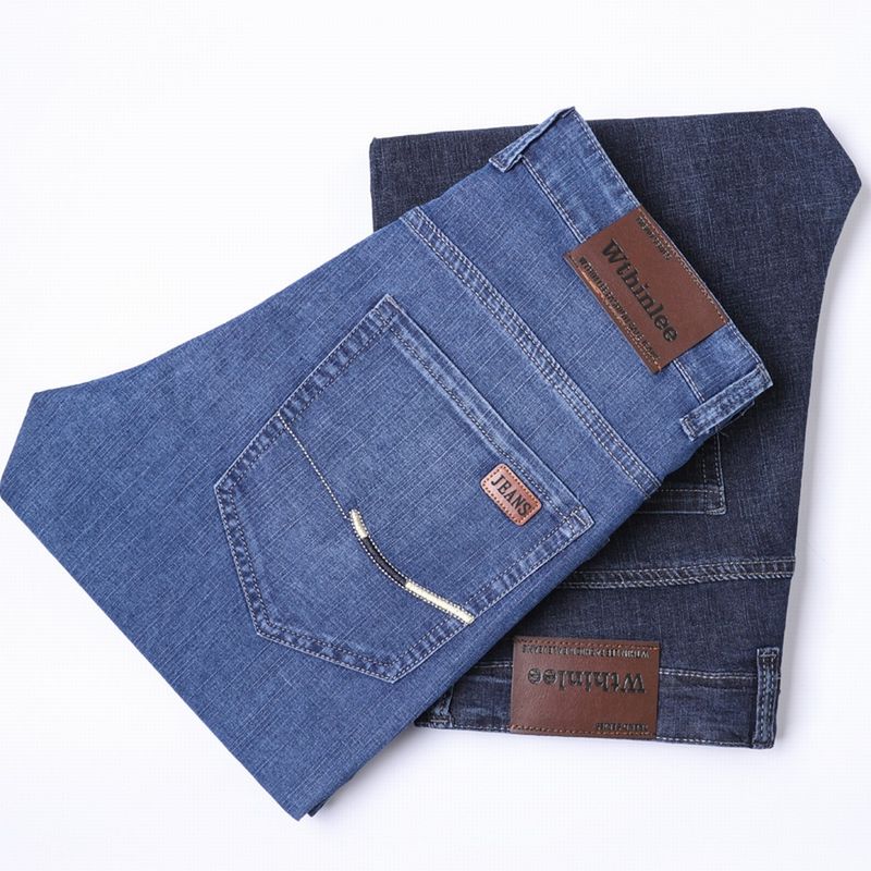 Sommer Klassische Shorts Jeans Herren Denim Hosen Gerade Stretch Casual Cool Dünn Knielang Blau Mode Marke Tägliche Hosen_voghion.com
