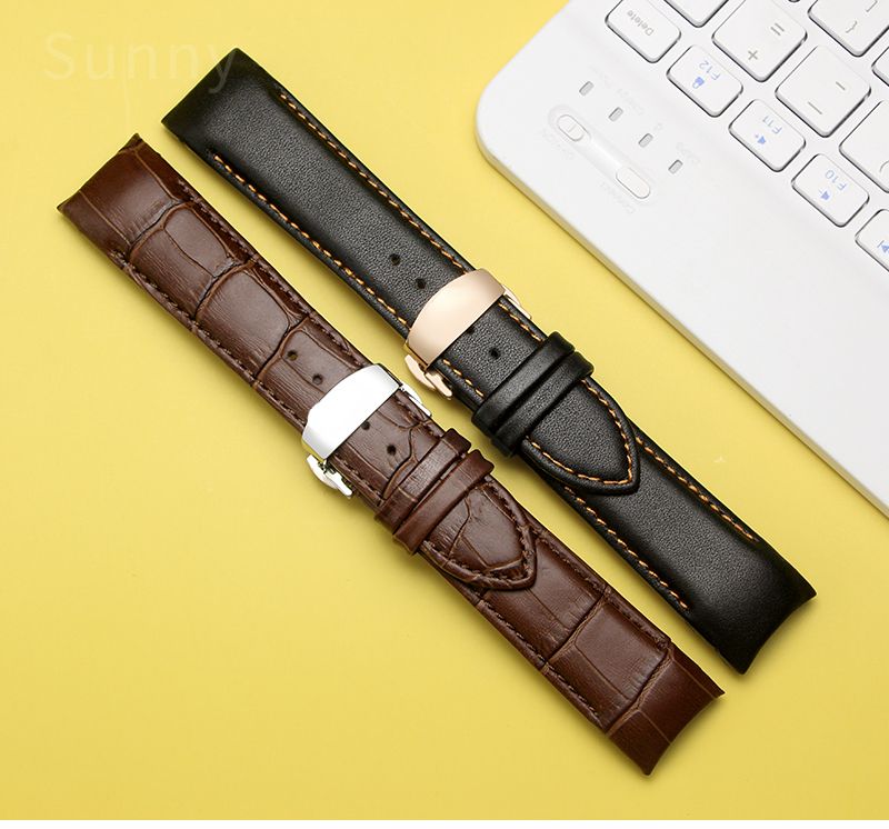 Echtes Rindsleder-Uhrenarmband für Tissot 1853 Couturier T035 T035428 T035439 T035614 627 Arc Interface Herrenarmband 22 23 24 mm_voghion.com