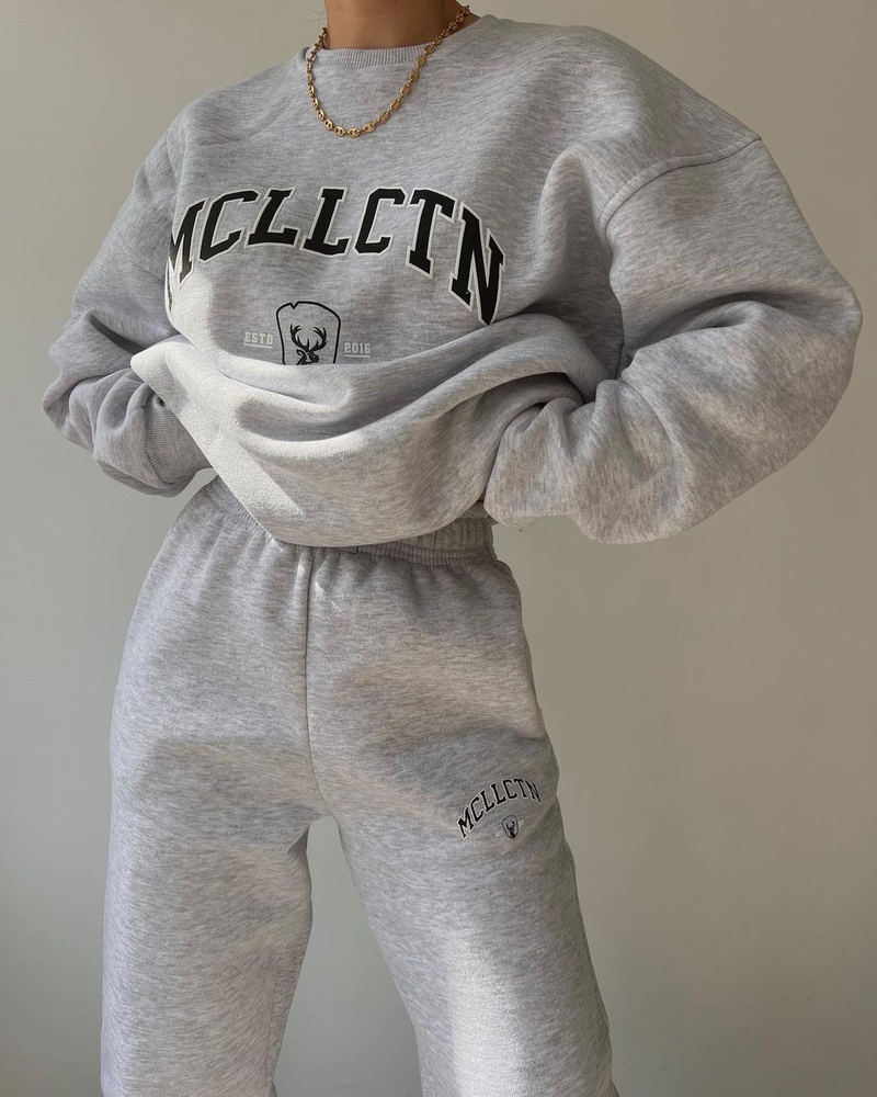 abbigliamento casual europeo e americano transfrontaliero moda stampata abito spesso più felpa in velluto pantaloni a maniche lunghe abito_voghion.com