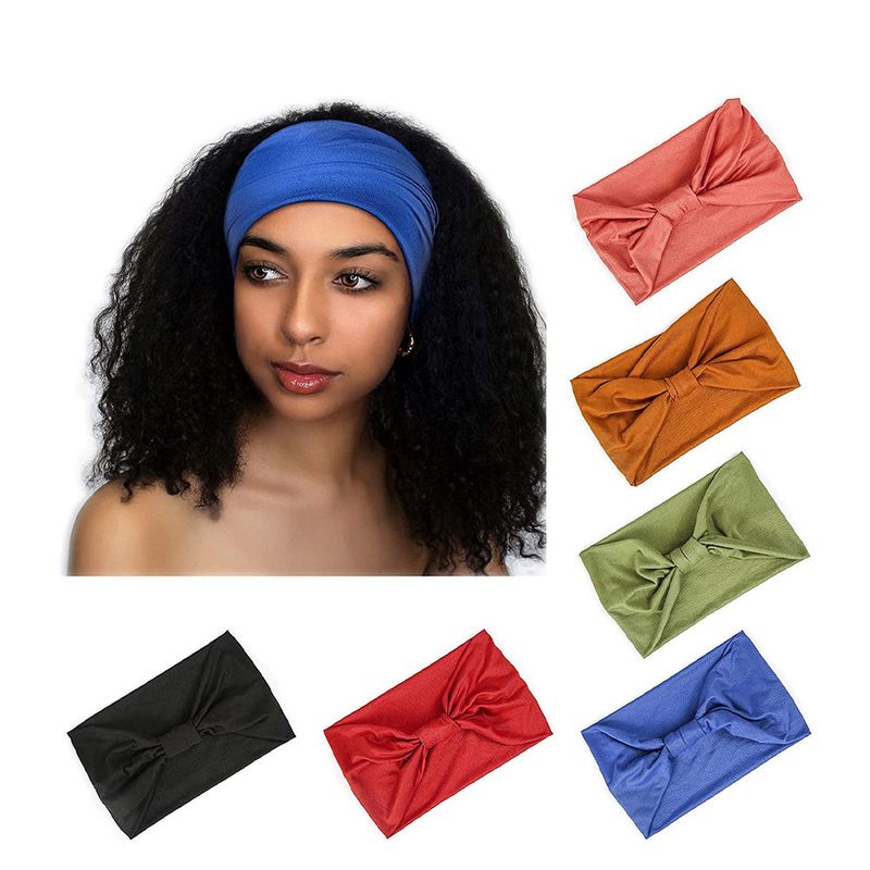 running sports exercise headscarf yoga fitness headband moisture wicking headscarf with breathable elastic wide headband_voghion.com