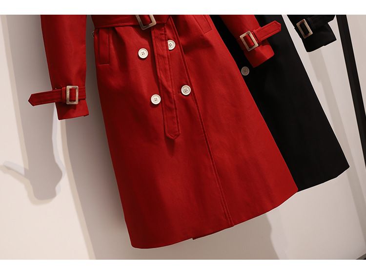 Trench da donna con cintura - Cappotto lungo oversize dalla vestibilità slim, elegante e giovanile, taglie forti, da ufficio e casual_voghion.com