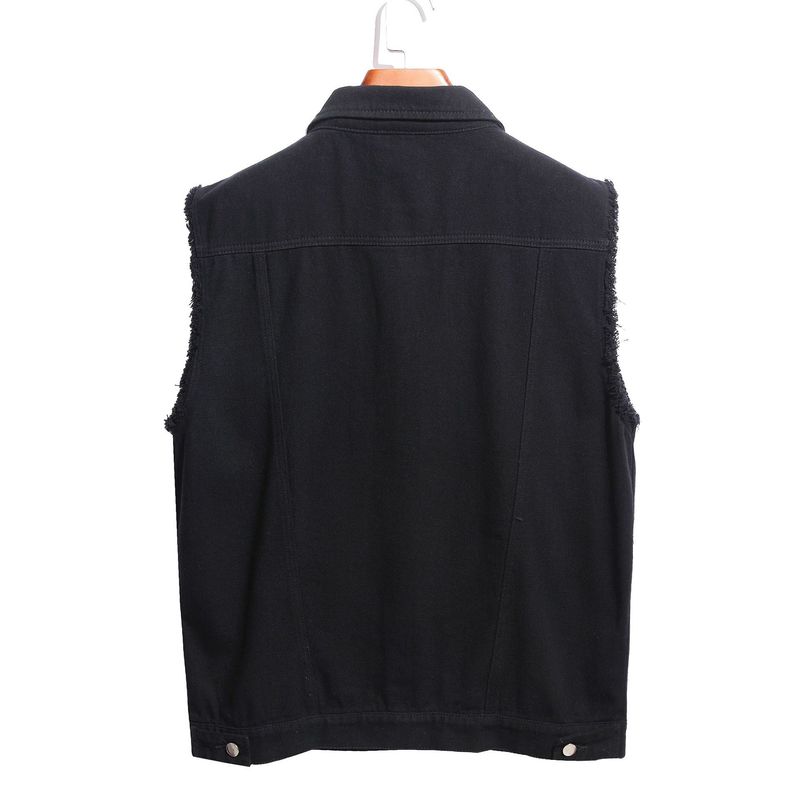 Men's Clothing New Style Trendy Fashion Denim Vest Simple And Versatile Casual Denim Jacket_voghion.com