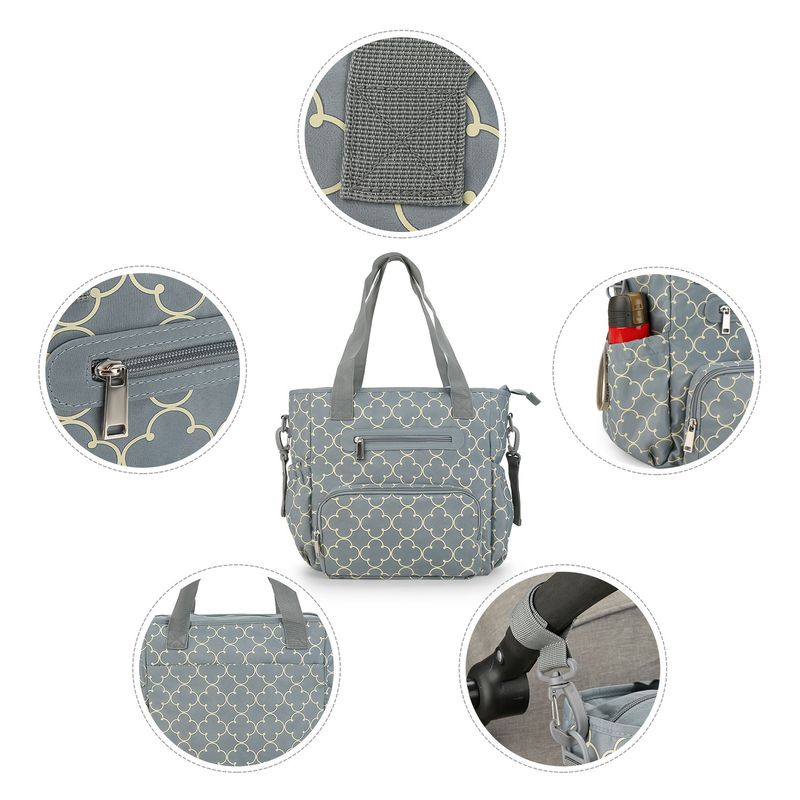 Aboutbaby Large Capacity 7-Piece Diaper Bag Set Multi-Functional Shoulder Tote With Spacious Compartments Stylish & Durable Polyester Travel Daily Use_voghion.com