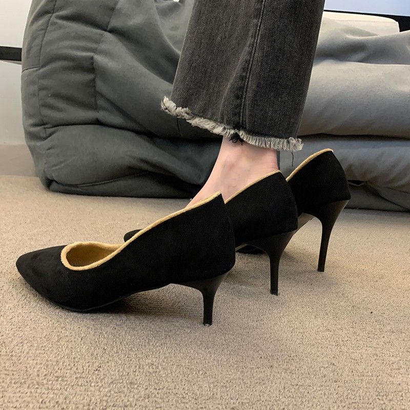 2024 Nuove scarpe da lavoro comode per le donne, scarpe eleganti semplici e basse per il pendolarismo con fodera in pile, moda calda_voghion.com