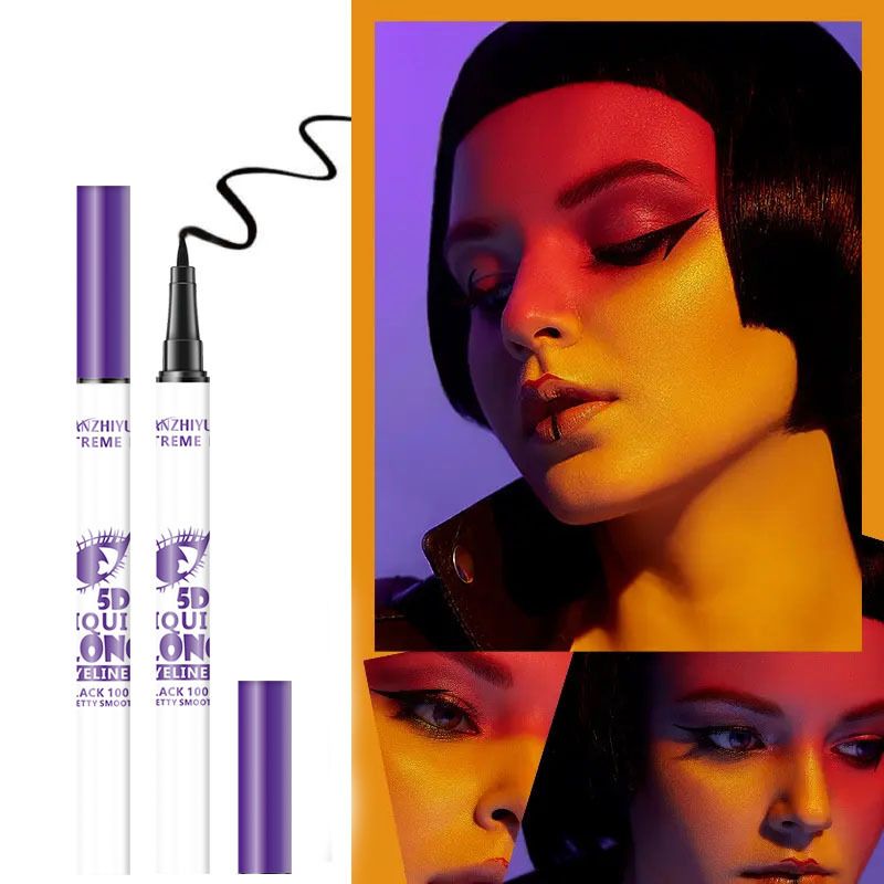 Explosive Eyeliner Waterproof, quick-drying, oil-resistant, non-smilling, long-lasting ultra-fine black liquid Eyeliner Liquid Eyeliner_voghion.com