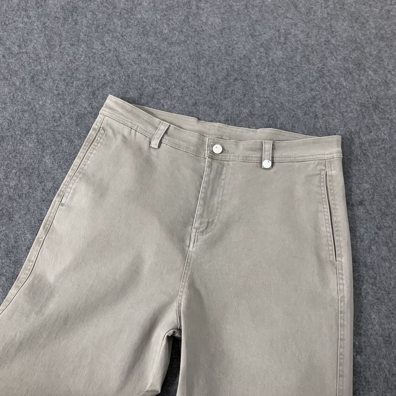 Klassische Freizeithose mit geradem Bein für Herren – Bequeme Baumwollhose mit Vintage-Waschung und moderner Slim-Fit-Passform für den Alltag (Schwarz, Khaki)_voghion.com