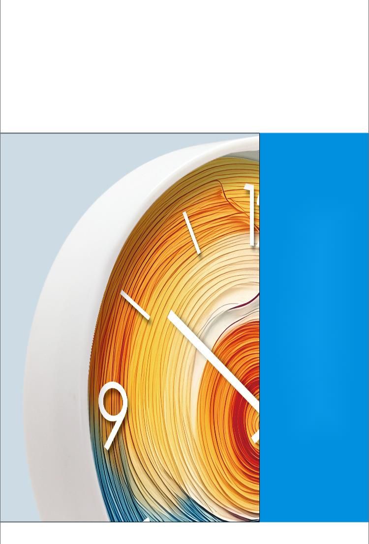 Yipula 7020 Silent For Living Room Office Modern Creative Round Abstract Wall Clock_voghion.com