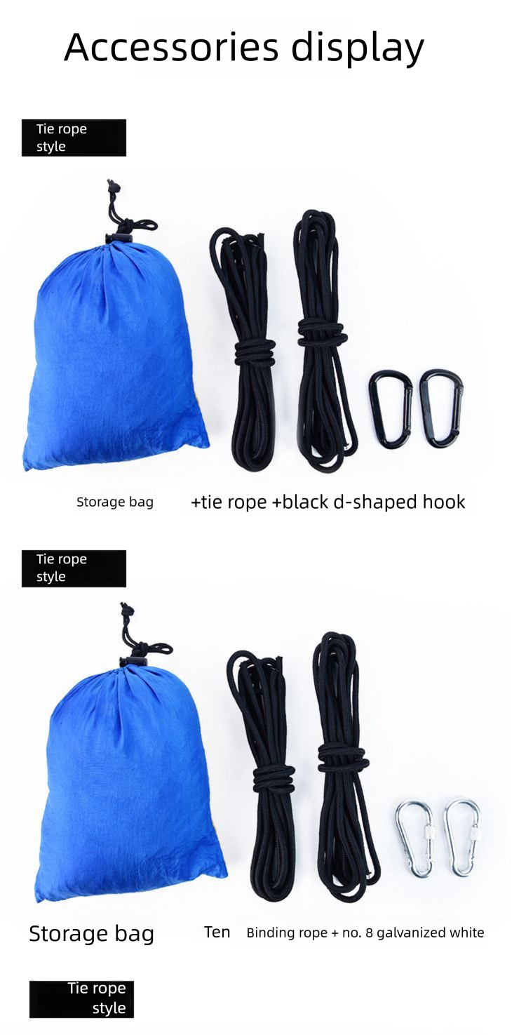 Amaca da campeggio doppia, singola, 210T, in nylon, per esterni, in tessuto paracadute_voghion.com