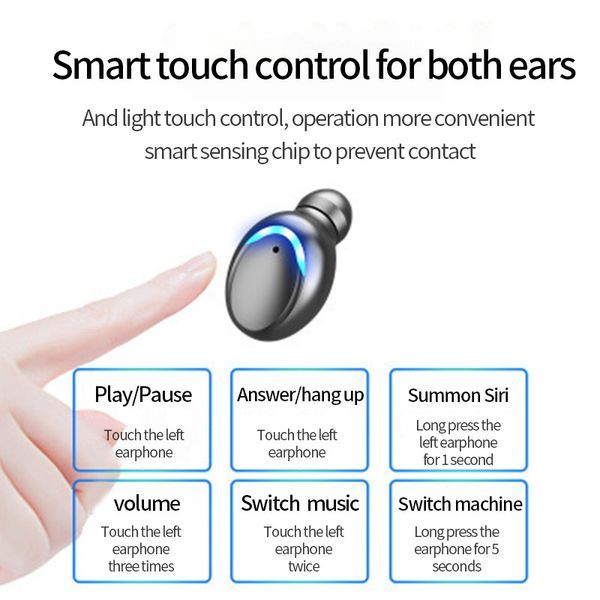 New Explosion Model F9 Wireless Bluetooth Headset Binaural English Cross-Border Private Model TWS Custom Power Display Touch 5.0_voghion.com