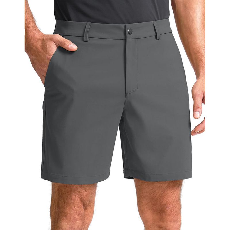Ropa para hombre Pantalones cortos de golf para hombre Ropa de trabajo de color liso Pantalones cortos casuales de cinco puntos para acampar al aire libre Senderismo_voghion.com