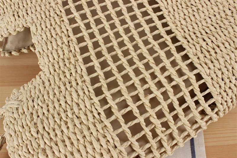 Paper Rope Woven Bag New French Niche Hollow Woven Bag One Shoulder Hand-held Large Capacity Beach Bag Suitable For Beach Play_voghion.com