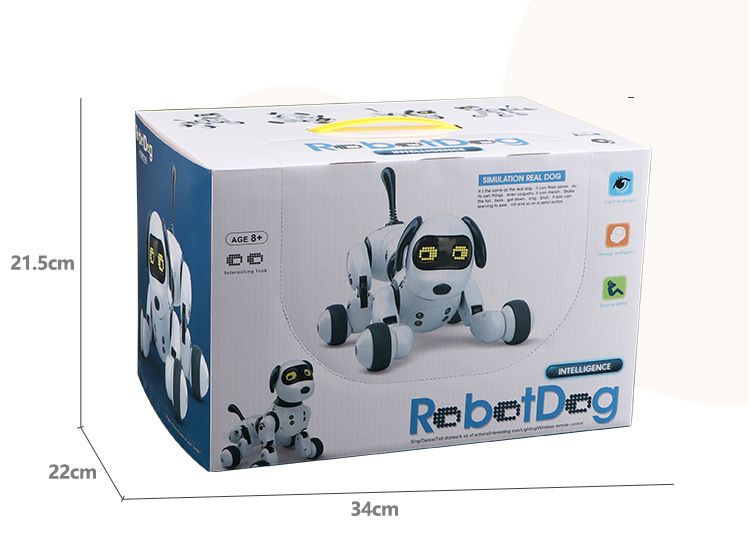 Kanner Roboter elektresch Hausdéier intelligent Fernbedienung Induktiounsprogramméierung Hond Puzzel fréi Erzéiungsspiller_voghion.com
