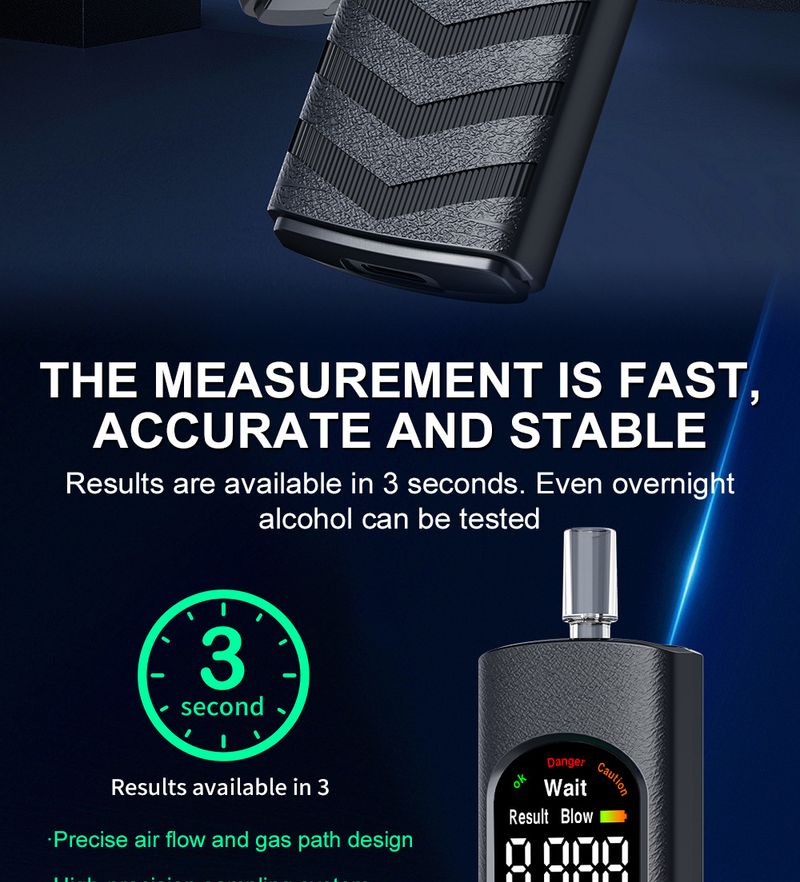 High-Precision Alcohol Breathalyzer – Professional-Grade S+ Detection For Home & Personal Use, Portable Blow Test_voghion.com