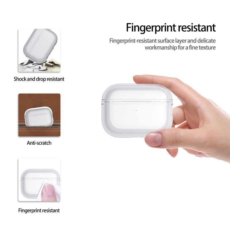 Anti-kras TPU oordopjes Bluetooth schokbestendige hoes Anti-val transparante draadloze oordopjes beschermhoes voor Pro 2_voghion.com
