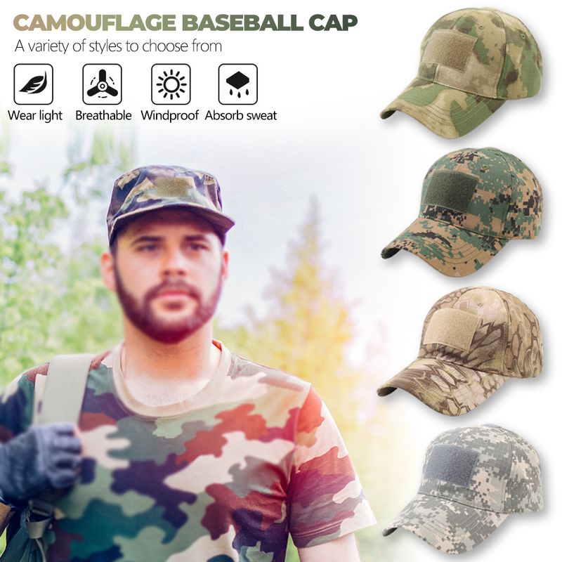 New Caps Camo Unisex Baseball Hat Trucker Gorras Tactical Cap Camouflage Snapback Hats 18 Colors Outdoors Hike for Men_voghion.com