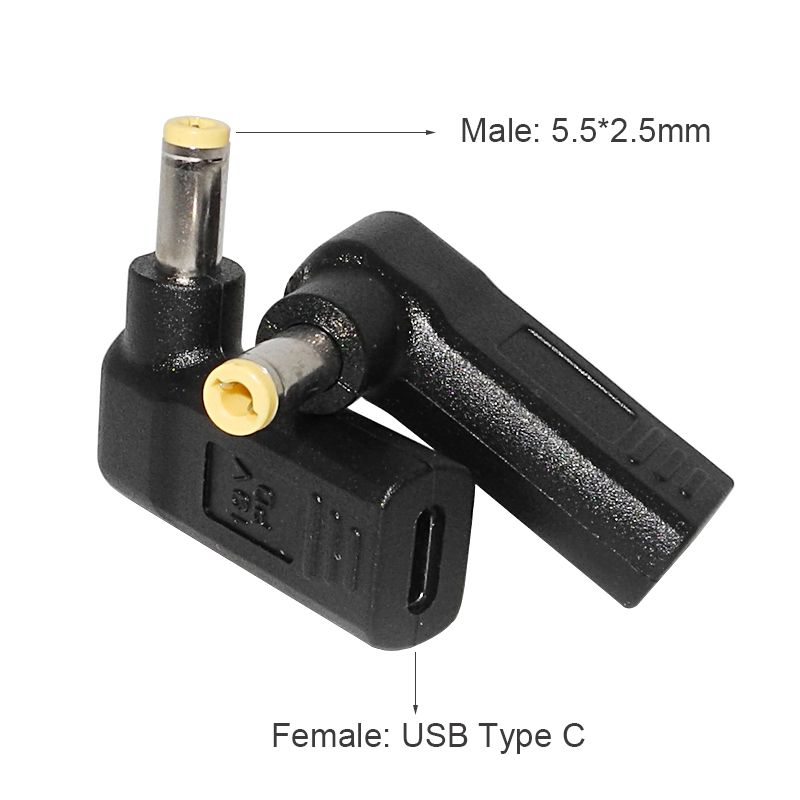 Laptop Power Adapter Connector DC Plug USB Type C Female To Universal Male Jack Converter For HP Dell Asus Acer Lenovo_voghion.com