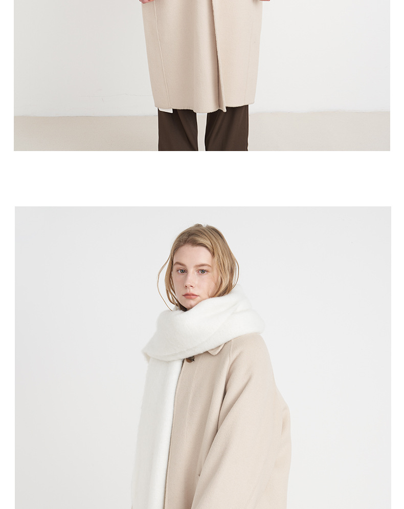 Z Home Corea Versatile Morbida Cerata Tinta Unita Sciarpa Imitazione Cashmere con Nappe Scialle da Donna Inverno Caldo e Spessa_voghion.com
