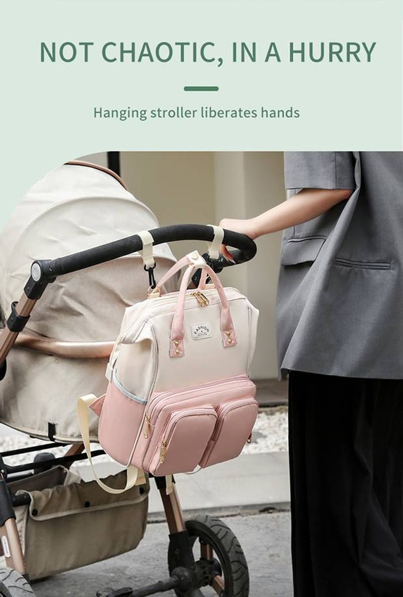 Wasserdichter verschleißfester Rucksack aus Oxford-Stoff für Damen, Mamatasche, Mutter- und Babytasche, große Kapazität,_voghion.com