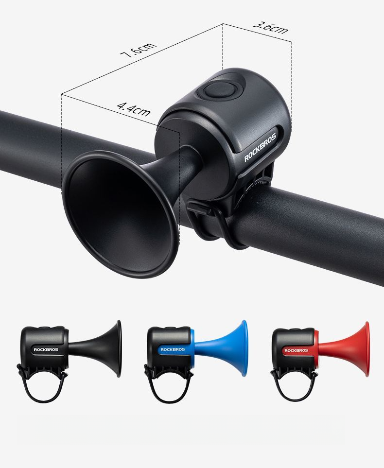 Klaxon de vélo universel Rock Brothers pour vélos électriques de route et de montagne, sonnette d'avertissement pour vélos d'enfants_voghion.com