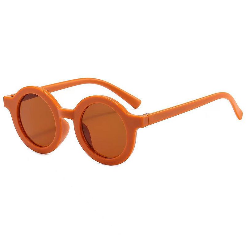 New Sunshade Round Children's Glasses Korean Edition Matte Frame Sunglasses for Boys and Girls_voghion.com