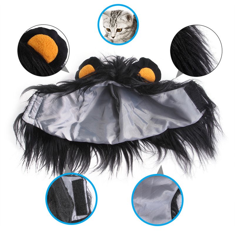 Copricapo Parrucca Cappello Animale Domestico Cane Cucciolo Gatto Costume Copricapo Leone_voghion.com