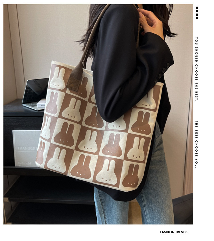 Lærredstaske Dame Large Capacity 2023 Ny sommer All-match En-skulder stoftaske avanceret sense class pendlertaske_voghion.com