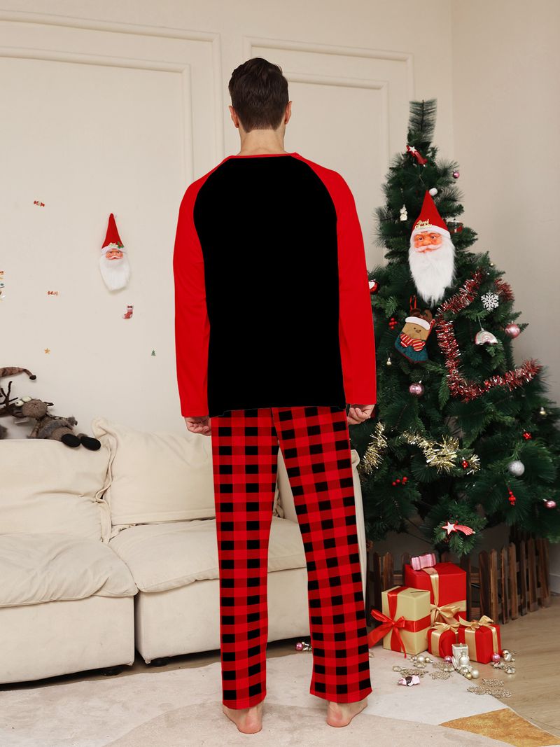 Familien-Weihnachtspyjama-Set mit Grinch-Aufdruck und Weihnachtsmannmütze für Eltern, Kinder und Haustiere Modetrends_voghion.com