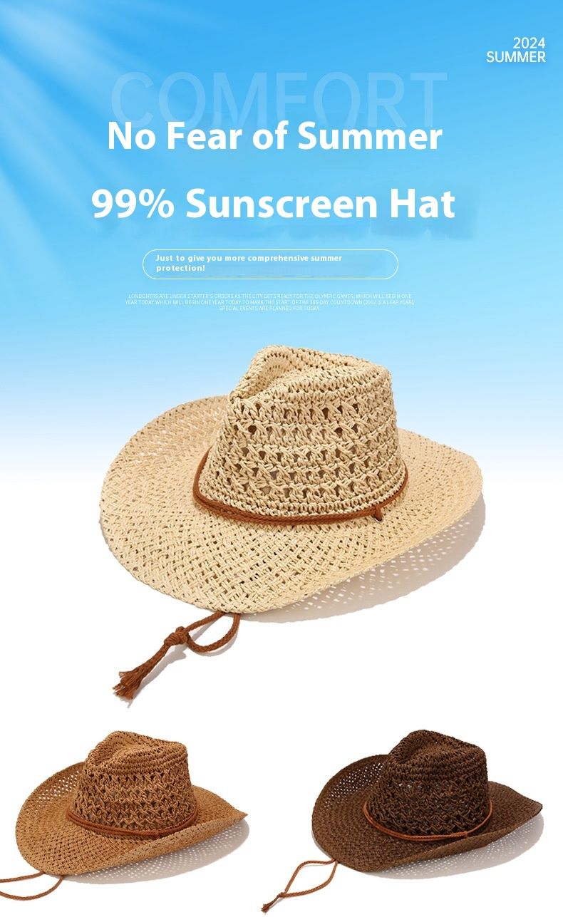 Ny lue for sommerstråhatt for menn, strandhatt, uformell solbeskyttelseshatt, solskyggelue for utendørs strandmote for menn, solhatt for utflukter_voghion.com