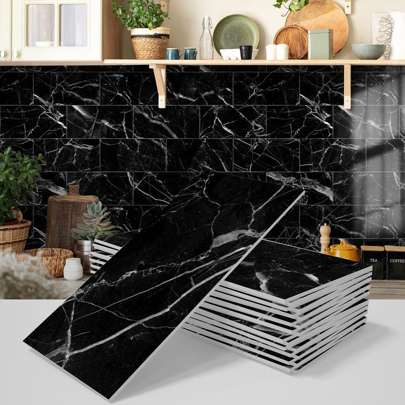 Azulejo de mármol de espuma 3D para cocina y baño, autoadhesivo, impermeable, de polietileno engrosado._voghion.com
