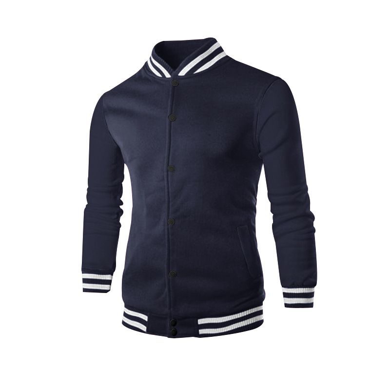 CT Men's Autumn Winter Fleece American Style Loose Casual Stand Collar Baseball Air Force One Flight Jacket_voghion.com