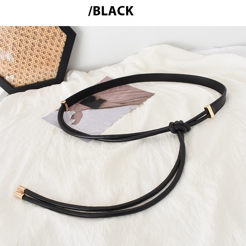 Cintura annodata in corda di cuoio per decorazione da donna abbinata a cappotto maglione gonna accessori piumino cintura in vita sigillo in vita_voghion.com