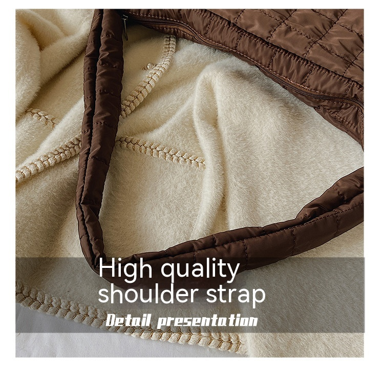 2023 Nuovo Best-seller Leggero Casual All-match Borsa da donna Urbano Semplice Moda Trendy Down Bag Messenger Gnocco Tote Bag_voghion.com