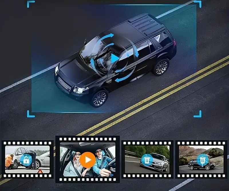 Registratore di guida in vendita calda 3 vie HD 1080P monitoraggio del parcheggio con visione notturna 3 lenti DVR per auto_voghion.com