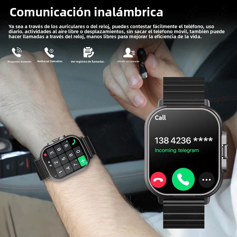 2-in-1 TWS With Earbuds, Sports Bluetooth Call, Health Monitor, NFC Smart Watch For Men And Women_voghion.com