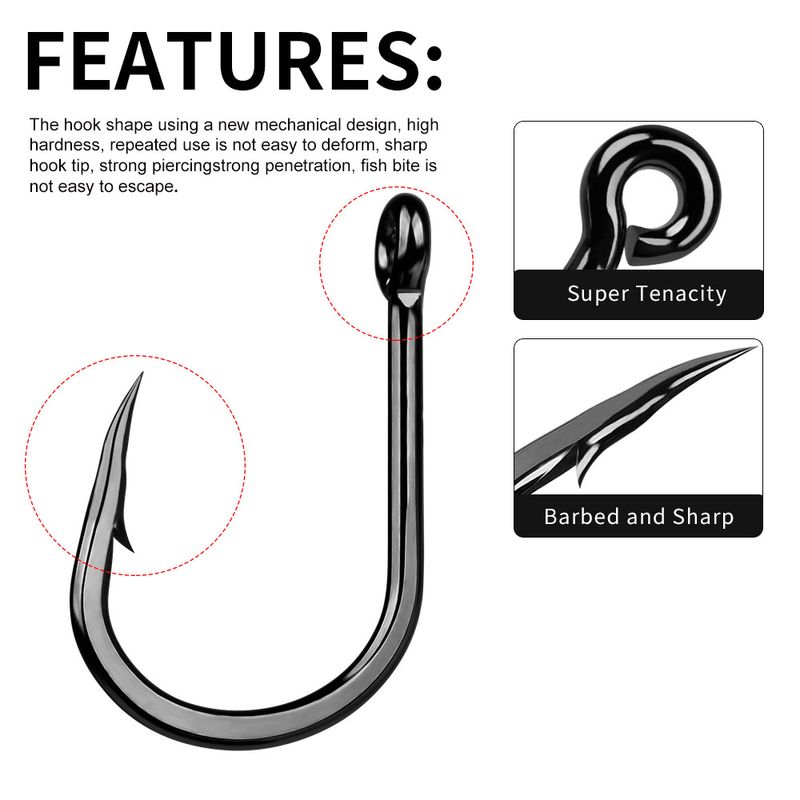 Evil Deep Boat Sea Sturgeon Catfish Giant Big Fish Iron Plate Fishing Hook 20 Pieces_voghion.com