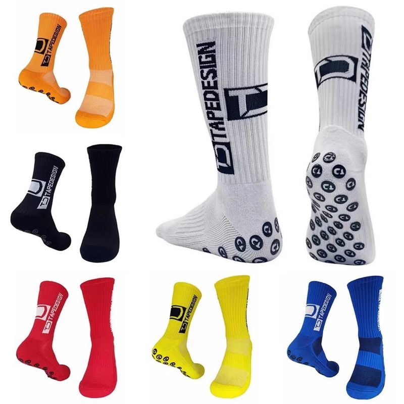 Herrensocken, professionell, verdickte Handtuchunterseite, schweißabsorbierend und desodorierend, mit Klebepunkt, rutschfeste Fußball-Sportsocken_voghion.com
