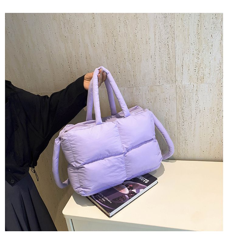 Cotton Bag Down Bag Female Large Capacity Leisure Tote Bag Ladies Commuter Shoulder Bag_voghion.com