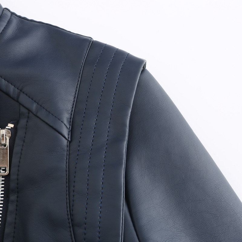 Dammekleedung Neie PU Lapel Schlank Liederjacket Fréijoer an Hierscht Dënn Langarm Mantel Kuerzjacket_voghion.com