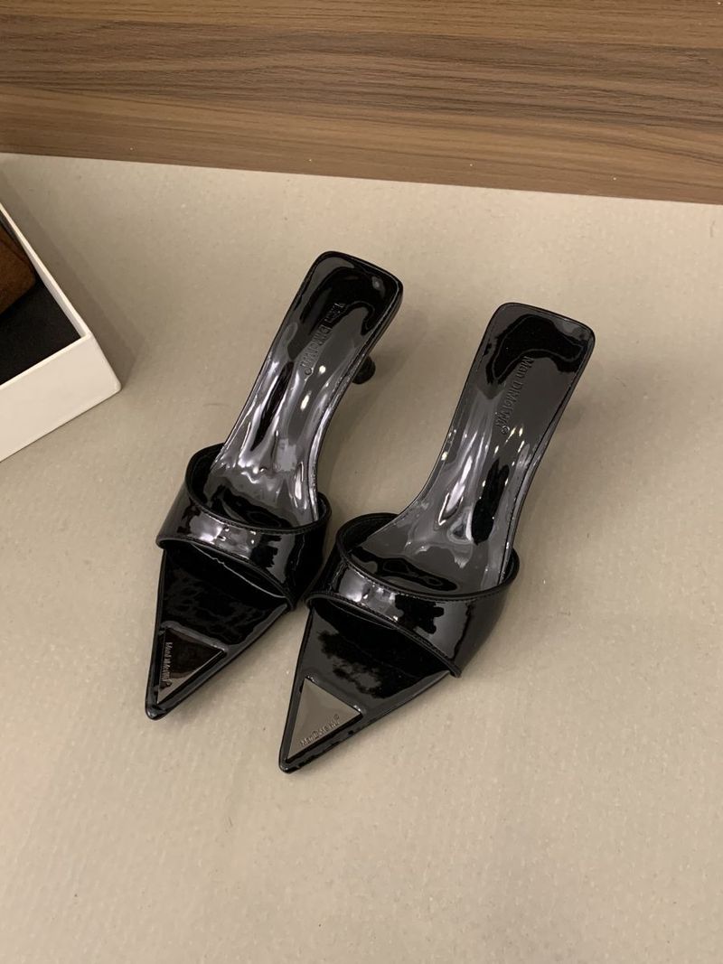 Estate 2025, nuovi sandali con tacco sottile e appuntito per le donne, con stampa leopardata, sexy, strass, neri, super alti_voghion.com