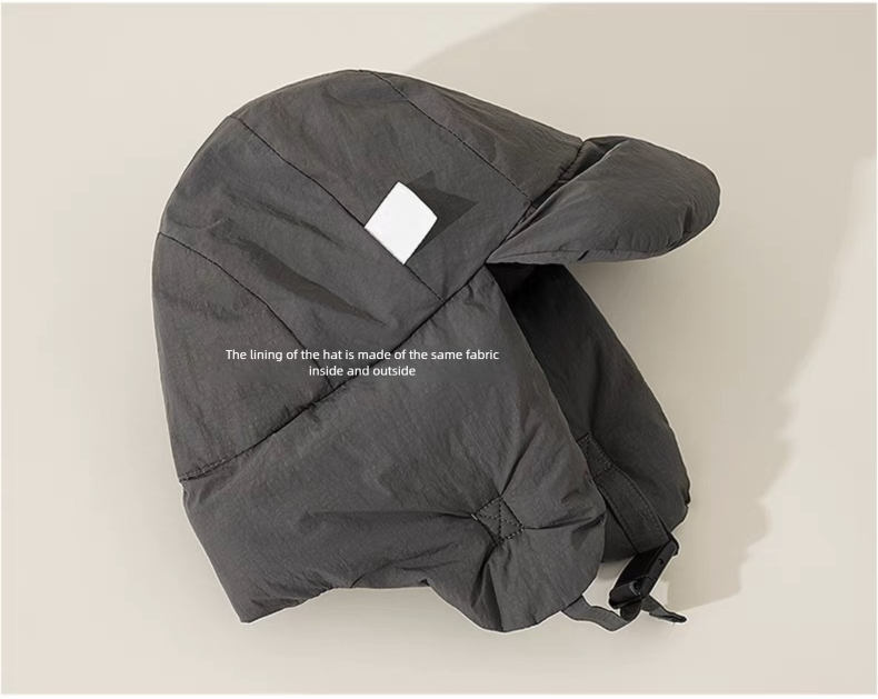 Lightweight Ultra-Thick Down Cotton Lei Feng Men, Warm Ear Protection Women, Autumn And Winter Windproof Helmet Liner_voghion.com