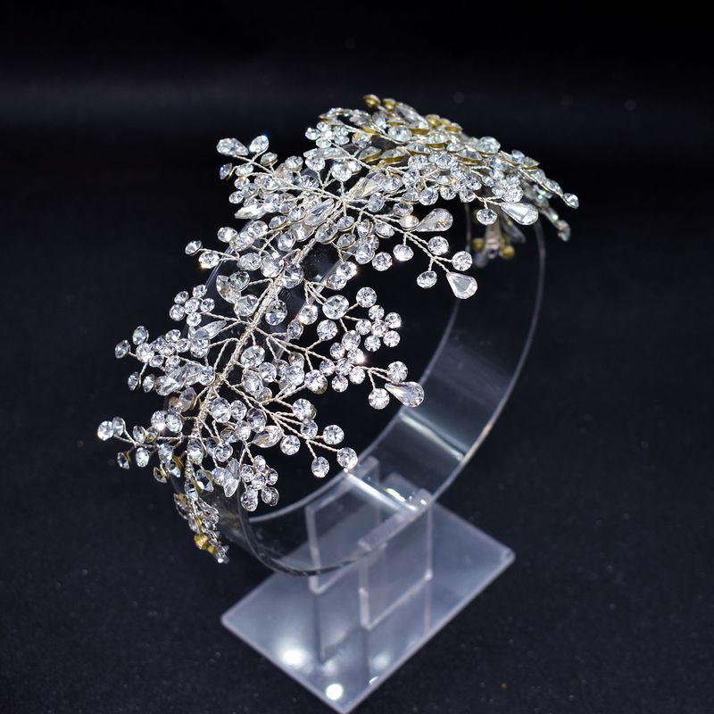 Strass Kopfschmuck Braut Hochzeit Kleid Stirnband Haarband Haar Zubehör Handgemachte Haar Stück Zubehör_voghion.com