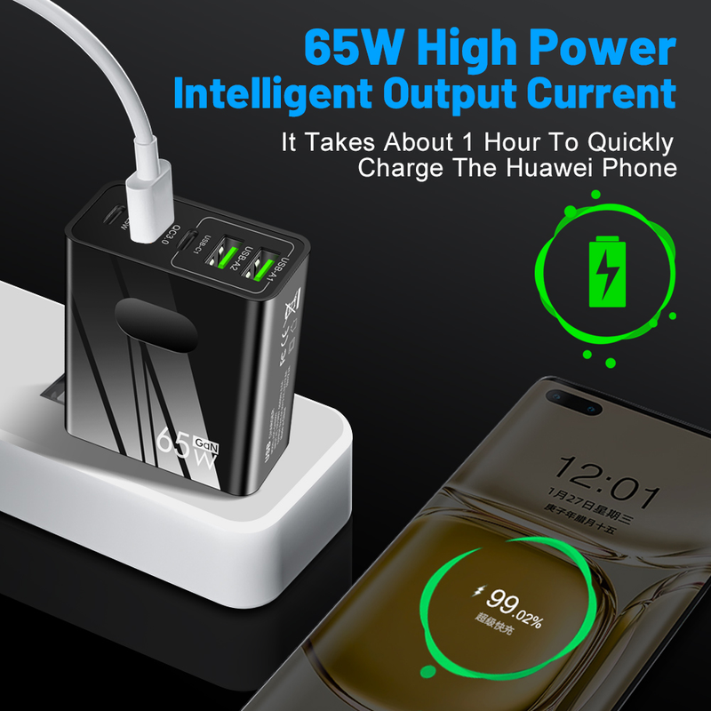 USB 65W char GaN hızlı char C tipi iPhone 14 Samsung Xiaomi cep telefonu char adaptörü taşınabilir için uygun_voghion.com