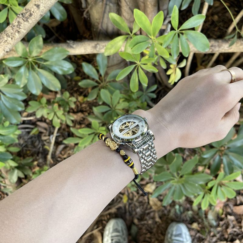 Not Many, Double-sided Hollow Automatic Mechanical Watch Men's Waterproof Fashion Student Luminous Steel Belt Watch_voghion.com