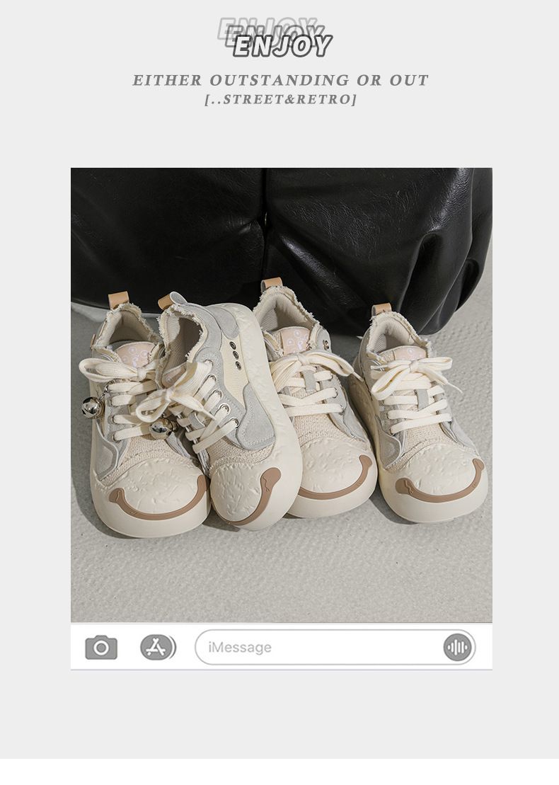 2025 Nuove scarpe divertenti con testa grande e suola spessa in tela con aumento di altezza per coppie, serie Open Mouth Smile_voghion.com