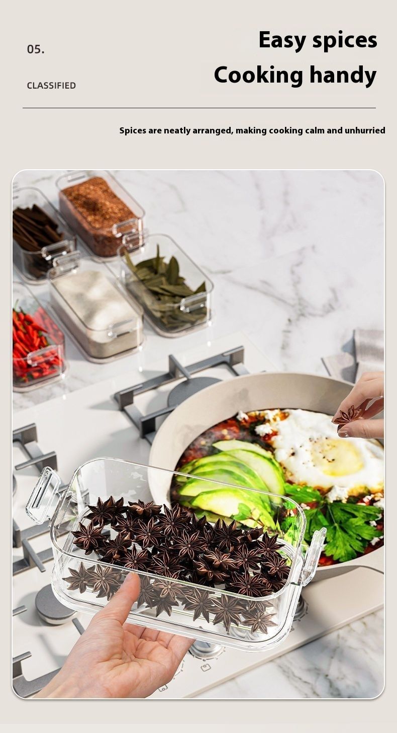 Gewürz versiegelt Küche Haushalt Glas High-End Pfeffer Anis Gewürz Aufbewahrungsbox Lebensmittelqualität_voghion.com